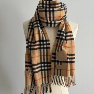 Burberry Badge Check Cashmere Scarf